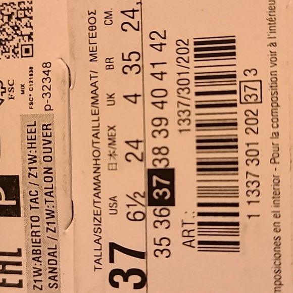 Zara Pink and Gray Striped Platform Sandals Size 6 1/2 - Picture 6 of 6